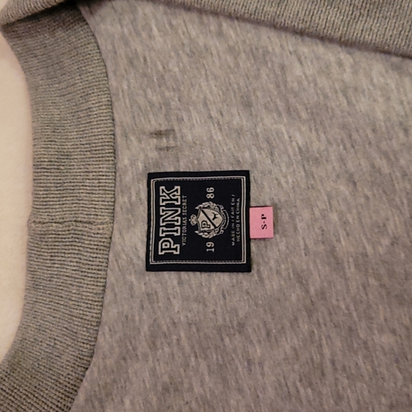 RARE PINK Victoria's Secret Cardigan Hearts Skulls Black and Gray - Picture 6 of 7
